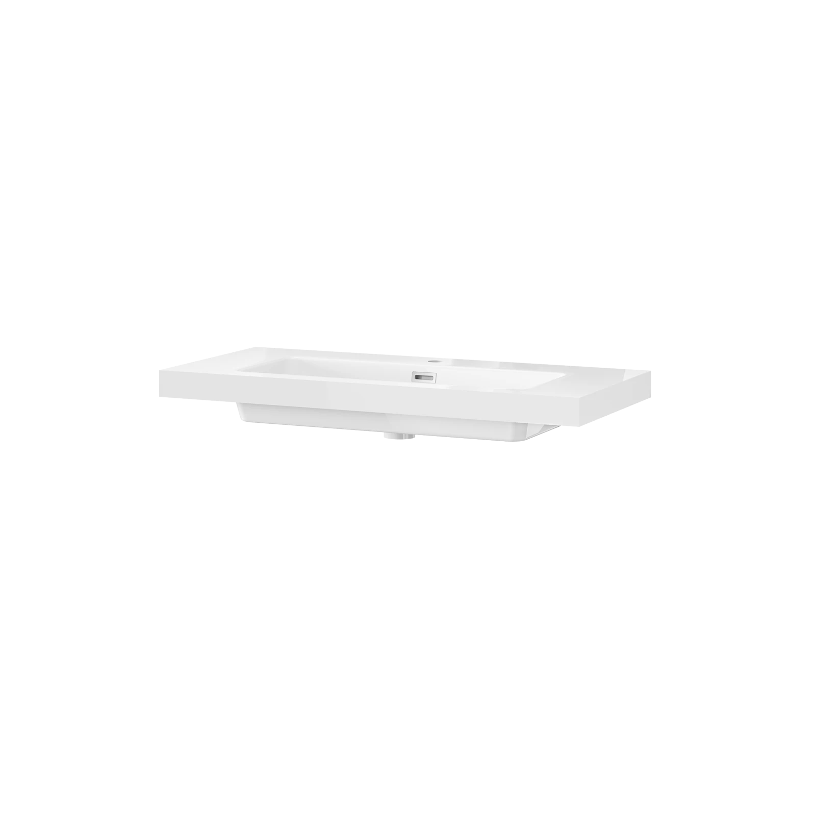 T-Line Quadro toppmonterat tvättställ 100 cm – Blank vit